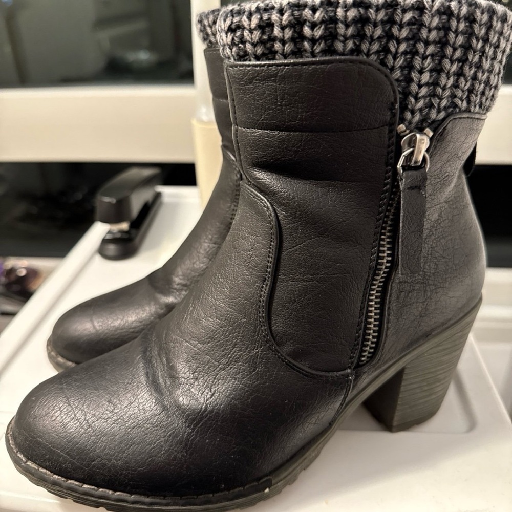 Muk Luk Boots with Sweater Cuff